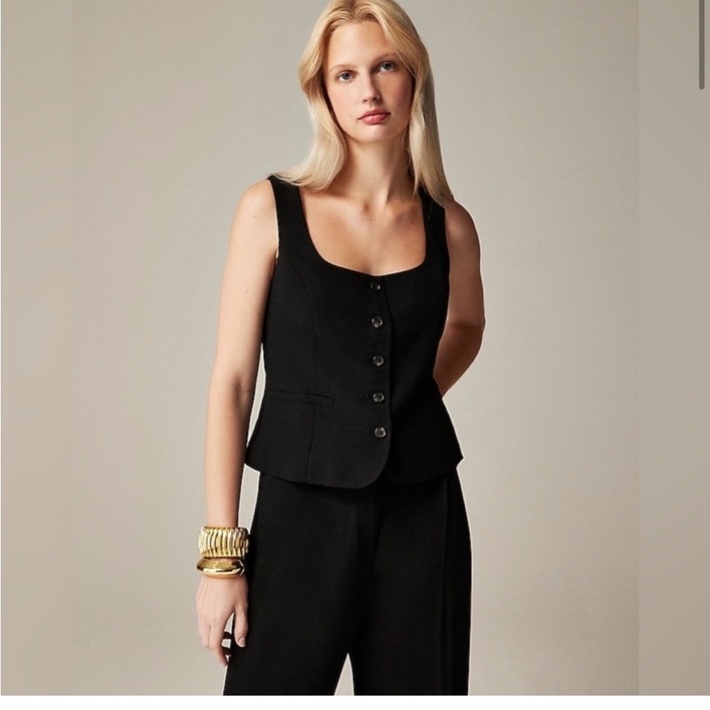 J. Crew Scoopneck vest in drapey crepe NWT
